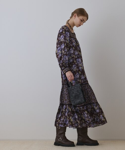 ボタニカルティアードワンピース