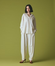 ウールワイドレッグパンツ