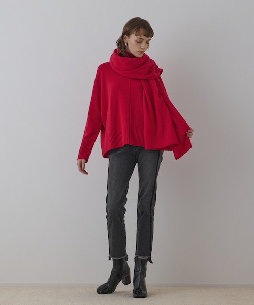 GRACE CONTINENTAL ストール　ショール　羽織　フード　ファー GRACE CONTINENTAL 配色フォックスファーストール GRACE CONTINENTAL