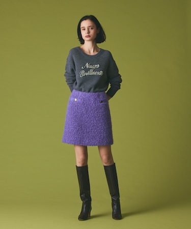 リングウールミニスカート