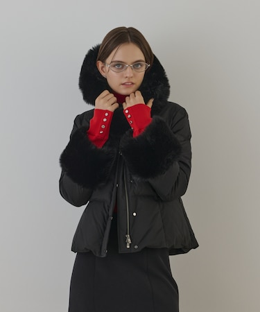 エコファーショートダウンジャケット