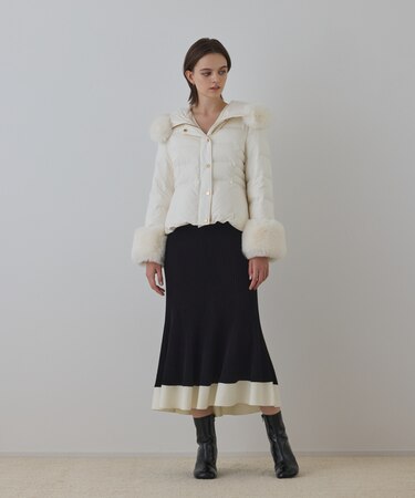 エコファーショートダウンジャケット