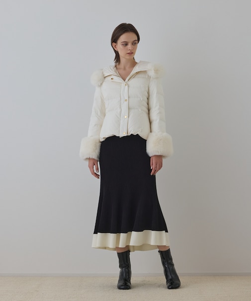 エコファーショートダウンジャケット