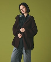 ストールアルパカカーディガン