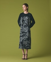 プリントコンビドレス