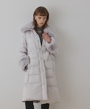 ファーカラーロングダウン