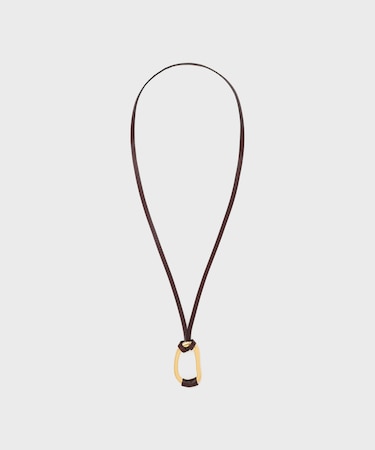 レザーリングネックレス