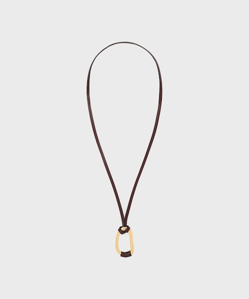 レザーリングネックレス