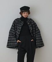 フレアスリーブツイードジャケット