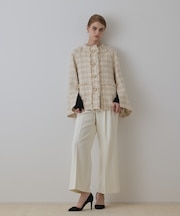 フレアスリーブツイードジャケット