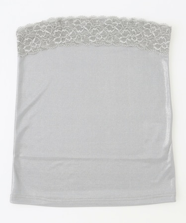 箔プリントレースベアトップ