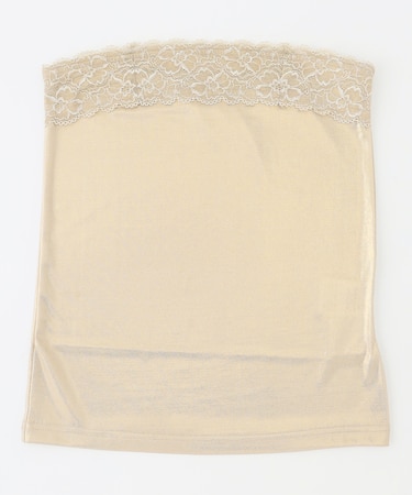 箔プリントレースベアトップ