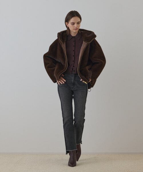 フェイクミンクフードジャケット｜グレースコンチネンタルの通販