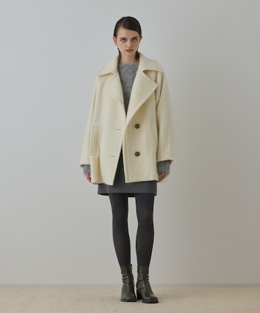 シャギーハーフコート