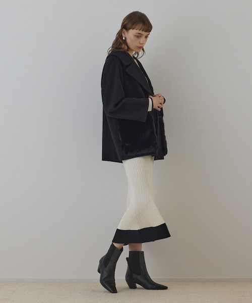 ファーポケットピーコート｜グレースコンチネンタルの通販｜&mall