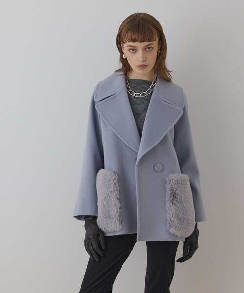 ファーポケットピーコート｜グレースコンチネンタルの通販｜&mall