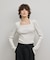 スクエアリブニットトップ