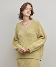 ラメフェザーニットトップ