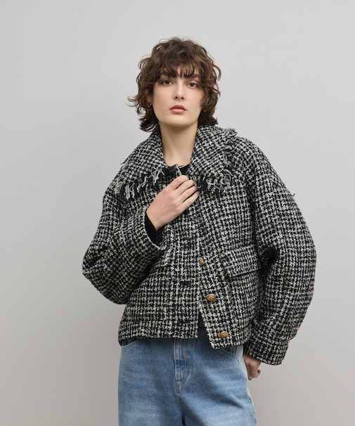 パディングツイードジャケット