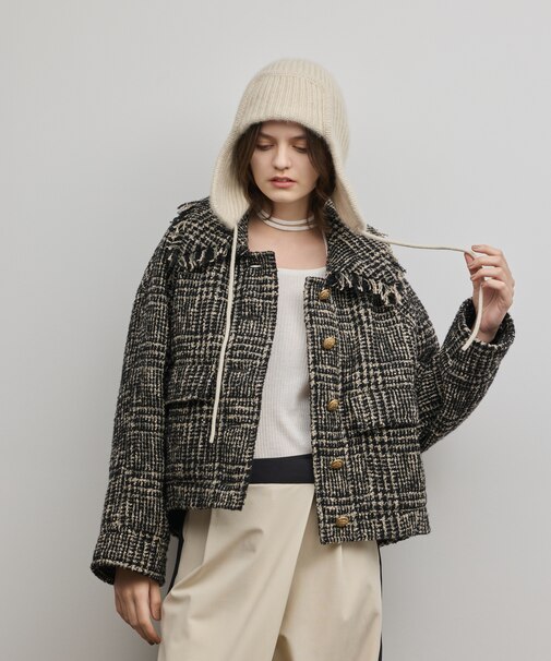 パディングツイードジャケット