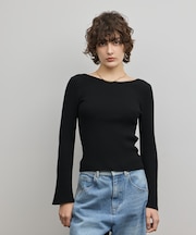 アイレットリブニットトップ