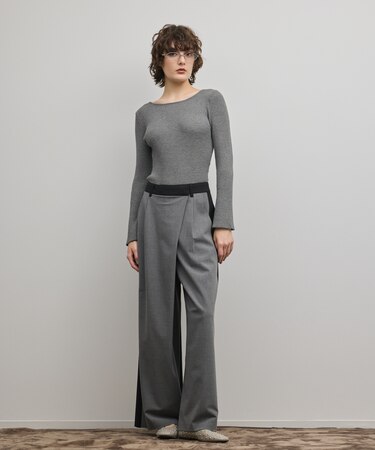 アイレットリブニットトップ