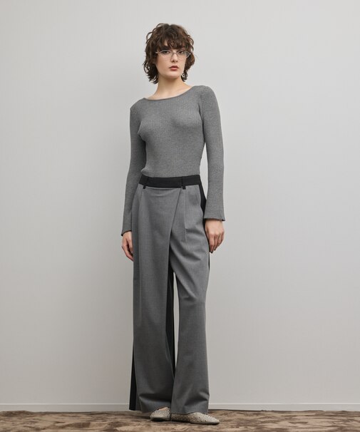 アイレットリブニットトップ