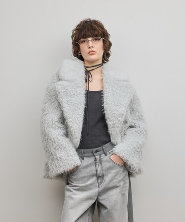 フェイクファーPコート