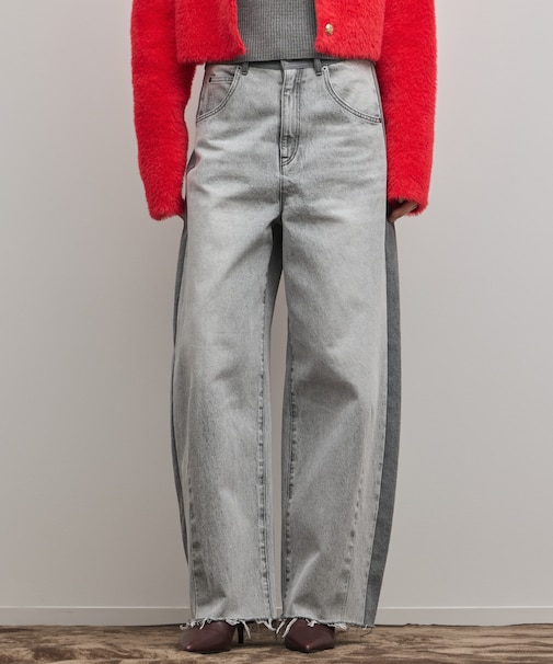 サイドラインデニムパンツ