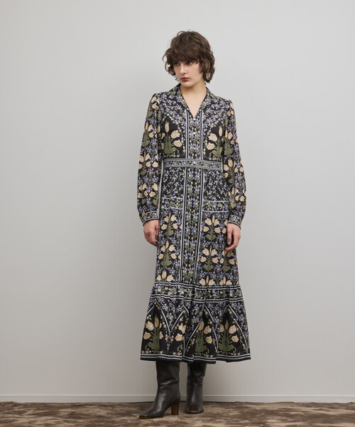 グレースコンチネンタル　フラワーパターンプリントワンピース フラワーパターンプリントワンピース｜グレースコンチネンタルの通販