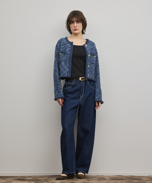 ツイードニットカーディガン｜グレースコンチネンタルの通販｜&mall