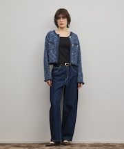 ツイードニットカーディガン