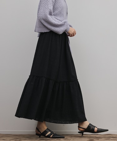 ティアードエンブロイダリースカート