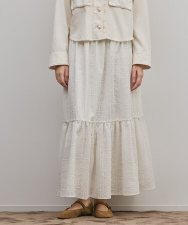 ティアードエンブロイダリースカート