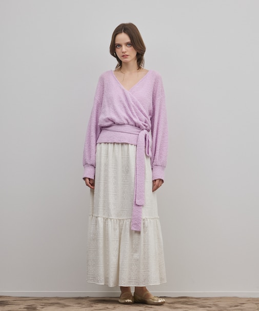 カシュクールニットトップ