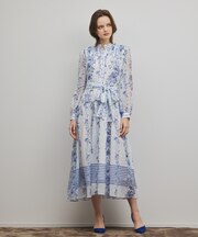 フラワープリントティアードワンピース