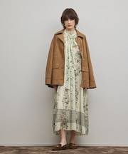 フラワープリントティアードワンピース