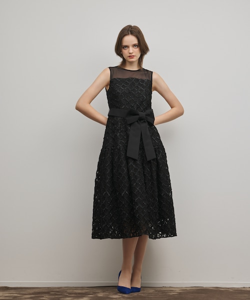 GRACE CONTINENTAL　サテンコード刺繍ワンピース　フォーマル　36 コード刺繍ワンピース｜グレースコンチネンタルの通販｜&mall（アンド