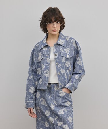 ボタニカルジャガードジャケット
