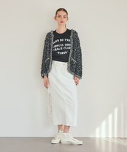 サイドレースデニムスカート