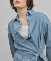 デニムボウタイシャツ