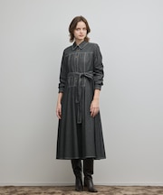 シャツフレアワンピース