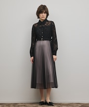 コードレースプリーツワンピース