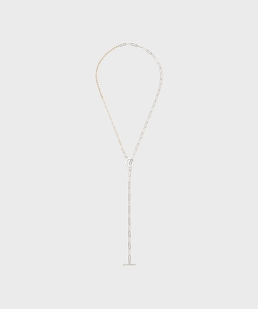 バイカラーロングネックレス