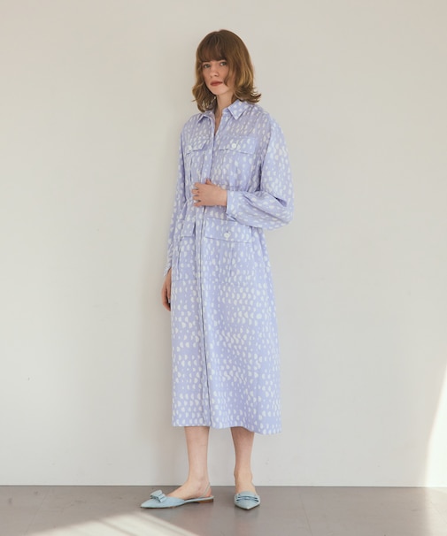 ハーフドットミリタリーワンピース