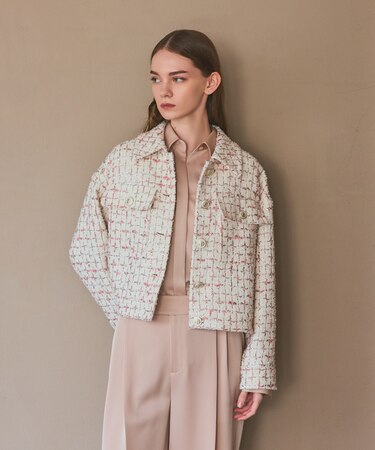 ツイードクロップドジャケット