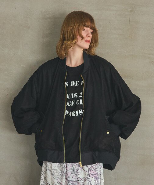 メッシュレイヤードブルゾン