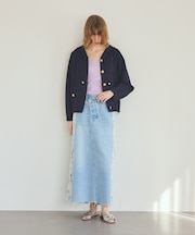 ニットフーディブルゾン