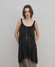 サテンレースキャミ