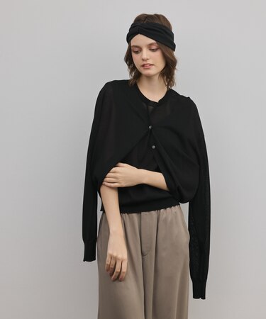 レイヤードニットトップ